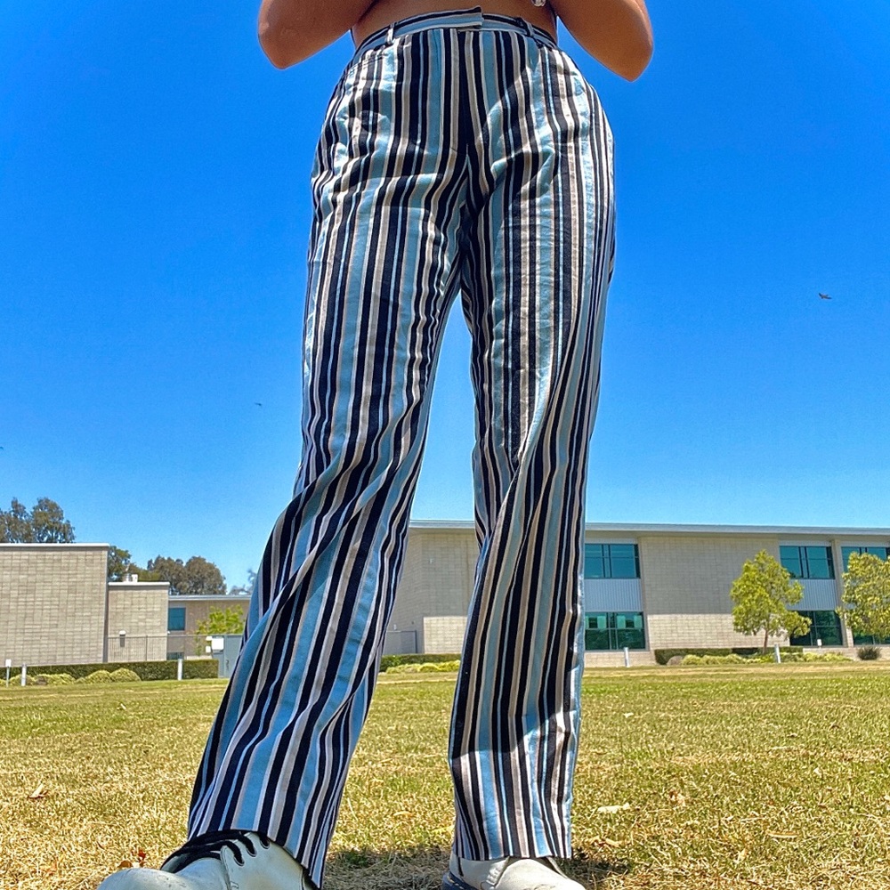 Cutest Blue Stripped Pants 💙🤍